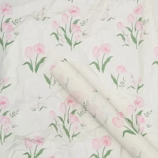 Giấy gói quà tulip hồng