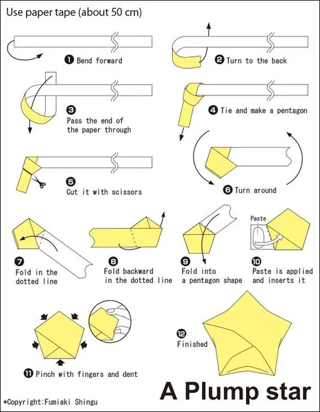 cách gấp ngôi sao